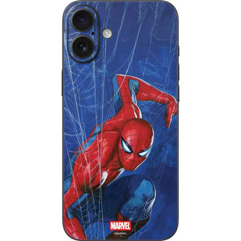 Marvel Spiderman World of Webs iPhone 16 Plus Skin